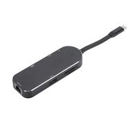 Station d'accueil 7 en 1 Hub de Type C, Station d'accueil USB C avec Interface d'affichage HD 4K, Port Ethernet RJ45, 2 Ports USB 3.0, Port de Chargement PD, emplacements pour (Noire)