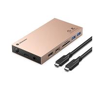 Station d'accueil avec Boîtier M.2 SSD NVMe, Yottamaster 10 en 1 Hub USB C 10Gbps, Supportant Charge PD de 100W, 4K@30Hz HDMI, Lecteur SD/TF, Ethernet, Audio, Compatible avec MacBook ect