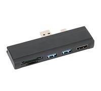 Station d'accueil BROLEO pour Pro 4/5/6, Dock Coque en aluminium Noir avec USB 3.0, HDMI, pour Win Vista à Win 10