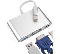Station D'Accueil Cd Usb C Vers Vga De Type C Pour Iphone (3 En 1) Compatible Avec Samsung Apple 15 Pro Plus Pour Ipad Air Mini Macbook Adaptateur Tv Display Port Splitter Laptop Extender Monitor