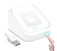 Station d'accueil compatible avec Square Reader 2e génération Support de lecteur de cartes Square Bouton anti-veille Un clic pour allumer Blanc.