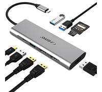 Station d'accueil, concentrateur USB C, Station d'accueil MacBook USB C avec Double HDMI 4K, DisplayPort, 95 W PD, 3 Ports USB 3.0 et Lecteur de Carte SD/TF pour MacBook Pro Air
