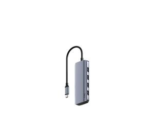 Station d'accueil Cudy UH500 USB 3.2 Gen 1 Type-C avec HDMI 120Hz, 1x USB 3.2 Gen 1 Type-A, compatible Windows 7/8/10/11, macOS 10.12+, Linux Ubuntu 18.04-24.04 LTS, gris/argent (113,1x44,2x15,7mm)