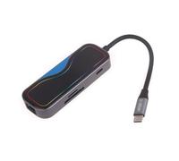 Station d'accueil de type C avec lecteur de cartes USB RJ45 Port de type C Hub pour transfert de données facile à lire et écrire à chaud