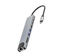Station d'accueil de type C Portable 4K HDMI Splitter USB C vers HDMI Adaptateur avec fente pour carte TF PD100W Charge rapide