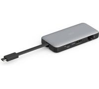 Station D'Accueil De Voyage Usb-C - 7 Ports - 1X Hdmi Ultrahd 4K/60Hz - 2X Usb-A 3.2 Gen1-1X Usb-C 100W Pd 3.0-1X Rj45 - Double Lecteur De Cartes - Gris