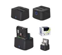Station d'accueil Double Disques dures Dual Dock Clonage - HDD 2,5"/3,5" SATA - USB 3.0 ADVANCE
