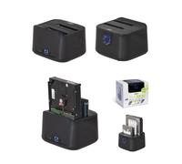 Station d'accueil Double Disques dures Dual Dock Clonage - HDD 2,5""/3,5"" SATA - USB 3.0 ADVANCE