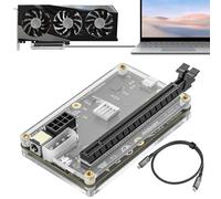 Station d'accueil eGPU PCIE 3.0 x16 22 Gbit/s, câble Thunderbolt 4, Compatible avec Carte Graphique Externe Intel AMD pour Console d'ordinateur Portable Windows avec Thunderbolt 3/4 USB 4, alimenté