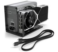 Station d'accueil eGPU PCIe 4.0 x4 64 Gbps avec câble OCuLink SFF-8611 de 29,6", OCuLink SFF-8612 8311 vers PCIe x16 externe GPU pour ordinateur portable et mini PC, boîtier GPU externe prend en