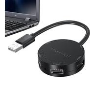 Station d'accueil, Hub 4 en 1 pour ordinateur portable avec USB 2.0 et 480 Mbps, adaptateur multiport USB C portable avec indicateur lumineux, accessoire pour maison, bureau et entreprise