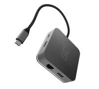 Green Cell AK61 hub & concentrateur USB 3.2 Gen 1 (3.1 Gen 1) Type-C Argent
