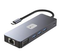 Station d'accueil LEOTEC 11-1 Plus 1USB-C PD100 3USB3 2 HDMI VGA GGL LECTJSD MCSD