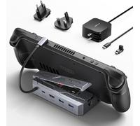 Station D'Accueil M.2 6-En-1 Compatible Avec Steam Deck Avec Ensemble Chargeur Adaptateur Secteur Pd 65W, Hdmi 2.0 4K@60Hz, Ethernet, Ports Usb-A 3.2 Double Et Usb-C - Hb0604 (Ssd Non Inclus)