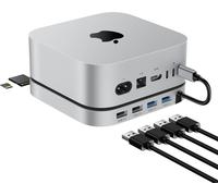 Station D'Accueil Mac Mini M4 Avec Boîtier Ssd M.2 Nvme/Sata,Pour Mac Mini M4/M4 Pro 2024,Concentrateur M4 Avec 2 Ports Usb 3.2 10 Gbit/S,2 Usb 2.0,Lecteurs Micro/Sd (104 Mbps),Lecteurs
