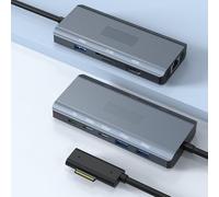 Station d'accueil Microsoft Surface 11 en 1 4K @ 60 Hz HDMI, Surface Travel Hub pour Surface Pro 11/10/9/8/X/7/6/5/4/3, Surface Laptop 6/5/4/3/2/1, Laptop Go 3/2/1, Surface Book