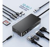 Station d'accueil Microsoft Surface Thunderbolt 4 Surface Docking Station Triple Display Microsoft Surface Dock with 2 HDMI 4K + VGA for Surface Pro 11/10/9/8/X/7/6/5/4/3, Laptop 7/6/5/4/3/2/1,Book