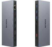 Station d'accueil MOKiN USB C, 15 en 1 ports, 4K Dual HDMI, 15 en 1