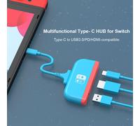 Station D'Accueil Portable Pour Nintendo Switch, Adaptateur Tv, Accessoires Hd, Usb 3.0 Pd, Station De Charge Pour Ns Switch