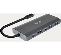 Station d'accueil portable USB-C 6en1 TooQ TQE-2241G avec lecteur SSD (Gris)