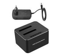 Station d'accueil Pouces 2, 5 pour Disque Dur Externe 3, 5 USB 3.0 | Noir, Abs et Alliage Aluminium Magnésium, Protection Court-circuit et Tension