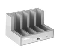 Station d'accueil pour 4 disques durs vers USB 3.0, compatible avec les disques durs 2,5/3,5 pouces et intégrant une fonction de clonage hors ligne.