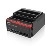Station d'accueil pour Disque Dur pour boîtiers de Disque Dur 6,3 cm/8,9 cm USB 3.0 vers 2 Ports SATA 1 Port IDE Disque Dur Externe Disque Dur Lecteur de Carte hub USB 3.0 avec OTB/OTC Hors Ligne