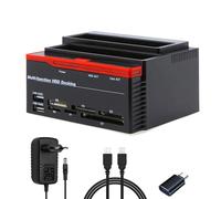 Station d'accueil pour disque dur SATA IDE HDD SSD, 2.5 ou 3.5 pouces, boîtier de disque externe à double emplacement, adaptateur Sata vers Usb 24 USB3.0 AU Plug