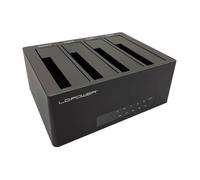 Station d'accueil pour disques - LC-POWER - LC-DOCK-U3-4B-V2 - 4 baies SATA 2 5""/3 5"" - USB 3.2 Gen1 5 Gb/s - Clonage sur bouton