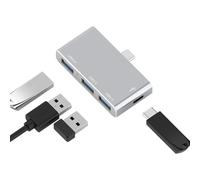 Station d'accueil pour double moniteur, station d'accueil DisplayLink | Station d'accueil pour ordinateur portable TYPE-C 4 en 1, moniteur double portable multifonctionnel USB C pour co