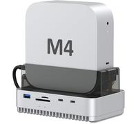 Station D'Accueil Pour Mac Mini M4 2024, Boîtier Ssd Nvme Usb4 M.2 Nvme 40 Gbit/S, Compatible Avec Thunderbolt 4/5, Station D'Accueil Usb 10 Gbit/S Avec Lecteur De Carte Sd4.0