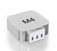 Station d'accueil pour Mac Mini M4 - Hub USB-C 6 en 1 avec USB-C 10 Gbps, USB-A 3 x 5 Gbps, lecteur de cartes SD/TF 3.0, design compact en aluminium | Accessoires parfaits pour Mac mini M4/M4 Pro