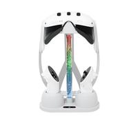 Station d'accueil pour Meta Quest 3, Station de Charge magnétique pour Le Casque VR Quest 3 et Les contrôleurs, Chargeur d'écran VR avec lumières RVB