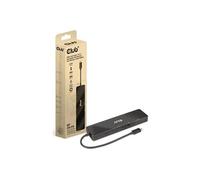 Club3D 6-in-1 Dual Displays USB Type-C Video 4K 60Hz Portable Dock, Black