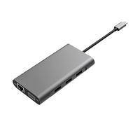 Station d'accueil pour Ordinateur Portable - Concentrateur Adaptateur - Dock pour Ordinateur avec Ports Multiples et Lecteur de Cartes | pour la Charge du PC, Bureau, Maison et Voyage