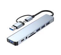 Station d'accueil pour ordinateur portable, hub USB double port, station d'accueil multifonction USB C, solution d'accueil stable, productivité améliorée, forte durabilité pour appareils photo,