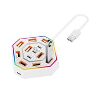 Station d'accueil pour ordinateur portable, station d'accueil pour adaptateur USB 13 ports - Équipement de protection contre les surcharges de travail électrique pour la maison, la bibliothèque, l'app