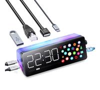 Station d'accueil pour ordinateur portable, station d'accueil USB C 7 en 1 avec écran, plusieurs applications intégrées, hub USB C avec HDMI 4K @ 60 Hz, Ethernet 1 Gbit/s, charge maximale de 90 W pour