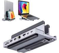 Station D'Accueil Pour Ordinateur Portable Support Vertical Réglable,8-En-1 Usb C Dock Hdmi 4K 60Hz,Rj45 Gigabit,2×Usb 3.0 5Gbps,Pd 100W,Sd/Tf,Compatible Avec Macbook Air/Pro,Dell,,Lenovo