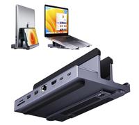 Station d'accueil pour Ordinateur Portable Support Vertical réglable,QUUGE 8-en-1 USB C Dock HDMI 4K 60Hz,RJ45 Gigabit,2×USB 3.0 5Gbps,PD 100W,SD/TF,Compatible avec MacBook Air/Pro,Dell,HP,Lenovo