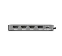 StarTech.COM Adaptateur USB-C vers Station de Travail Quadruple Écran, HDMI 4K 60Hz, Passage PD 140W pour Le Chargement d'Ordinateurs Portables, Port USB pour Clavier et Souris sans Fil, TAA