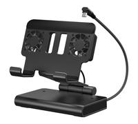 Station d'accueil pour ROG Ally X pour Steam Deck, MSI Claw, pour LEGION Go avec double ventilateur, 4K 144Hz HDMI 2.1 100W PD USB 3.2 Gigabit Ethernet Station réglable (sans lumière)