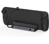 Station D'Accueil Pour Steam Deck, 6-En-1 Usb-C Hub Avec Hdmi 2.0 4K@60Hz, Gigabit Ethernet, 3 Usb-A 3.0, 100W Pd Charge, Usb C Multiport Adaptateur Stand Pour Steam Deck/Oled/Rog Ally