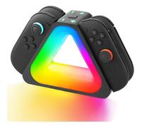 Station d'accueil pour Switch 2 (2025), avec 7 Couleurs de lumières RGB, 4 en 1 Switch2 Joy Cons Controllers Fast Charging Station