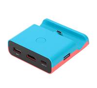 Station d'accueil pour Switch Lite, Adaptateur de convertisseur vidéo HDMI pour Interrupteur/allumé avec Port USB 3.0 supplémentaire, Chargeur Adaptateur 4K HDMI pour Station d'accueil TV(Bleu)