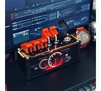 Station D'accueil Rétro Avec Interrupteurs Intégrés, Station D'accueil USB Blockchain, Hub Avec Éclairage D'ambiance Et Interrupteurs Indépendants, Décoration De Bureau Pour Téléphones, Tablettes