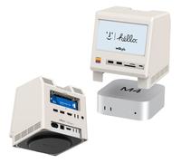 Station d'accueil rétro pour Mac Mini - SUTEO - Écran HD 5"" - Boîtier SSD M.2 NVMe - Lecteur de carte SD/micro SD