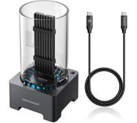 Station D'Accueil Ssd M.2 Nvme 40 Gbit/S,Base D'Accueil Externe Usb 4 Avec Ventilateur De Refroidissement,Pr En Charge Uasp,Compatible Avec Thunderbolt 4/3,Puce Asm2464Pd