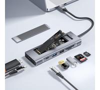 Station D'Accueil Ssd M.2 Nvme Et Sata, Adaptateur Usb M.2, Usb 3.2 (Gen2, 10 Gbit/S), Hdmi 4K@30Hz, Sd3.0 Et Tf, Toolless, Usb-C, Usb-A, Pcie M - Chiave, Support Thunderbolt3, Alu[YIN4183813]