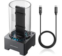 Station d'accueil SSD M.2 NVMe - GRAUGEAR - USB 4.0 - 40 Gbit/s - Ventilateur de refroidissement - Noir